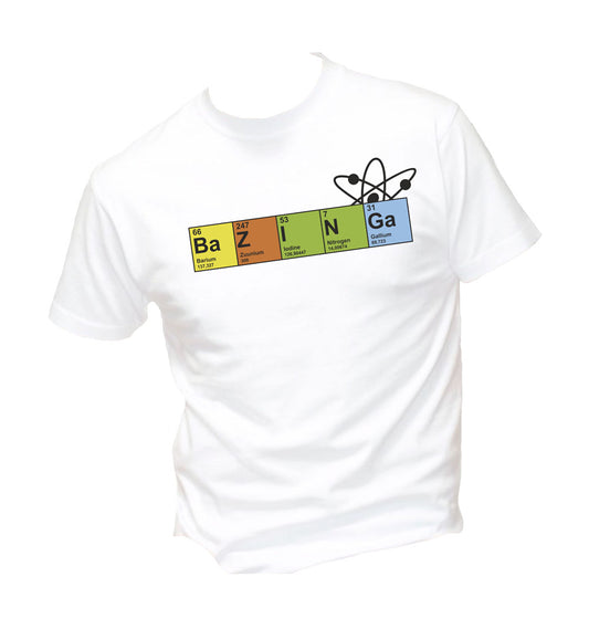 T-Shirt Uomo, Donna & Bambino - BAZINGA CHIMICA - Maglietta Maglia Tshirt Super vestibilità Top qualità
