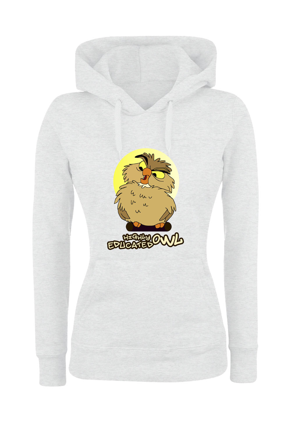 Felpa con cappuccio UOMO, DONNA & BAMBIN - HIGHLY EDUCATED OWL - Super vestibilità Top qualità