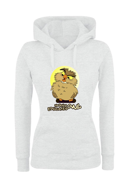 Felpa con cappuccio UOMO, DONNA & BAMBIN - HIGHLY EDUCATED OWL - Super vestibilità Top qualità