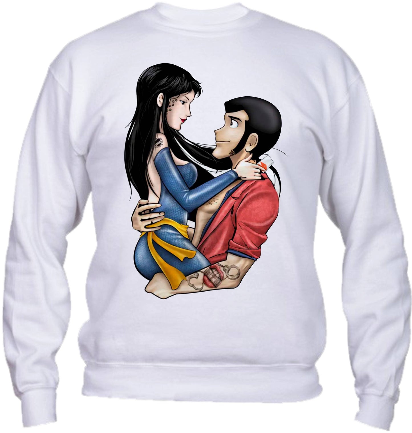 Felpa Girocollo UOMO, DONNA & BAMBIN -HITOMI E LUPIN - Super vestibilità Top qualità