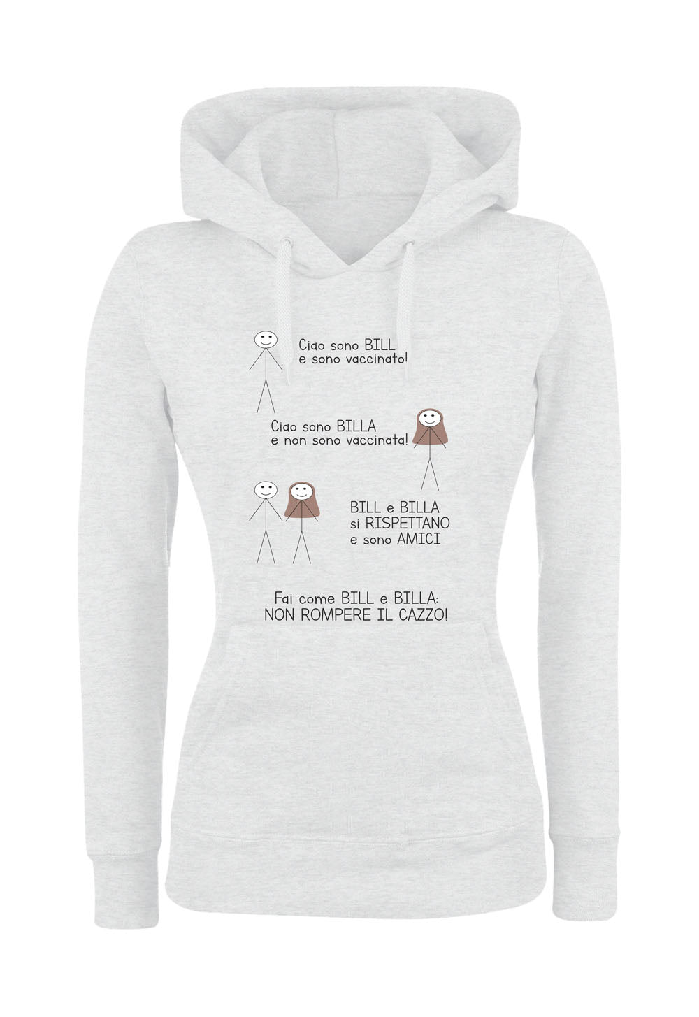 Felpa con cappuccio UOMO, DONNA & BAMBIN -BILL E BILLA - Super vestibilità Top qualità