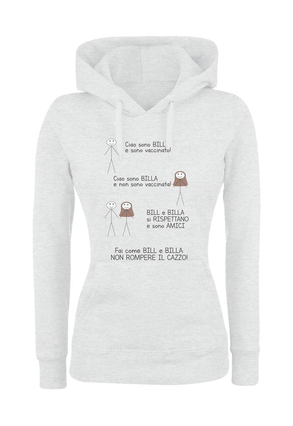 Felpa con cappuccio UOMO, DONNA & BAMBIN -BILL E BILLA - Super vestibilità Top qualità