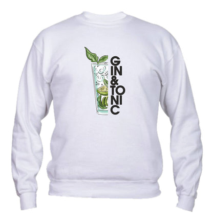 Felpa Girocollo UOMO, DONNA & BAMBIN - GIN E TONIC - Super vestibilità Top qualità