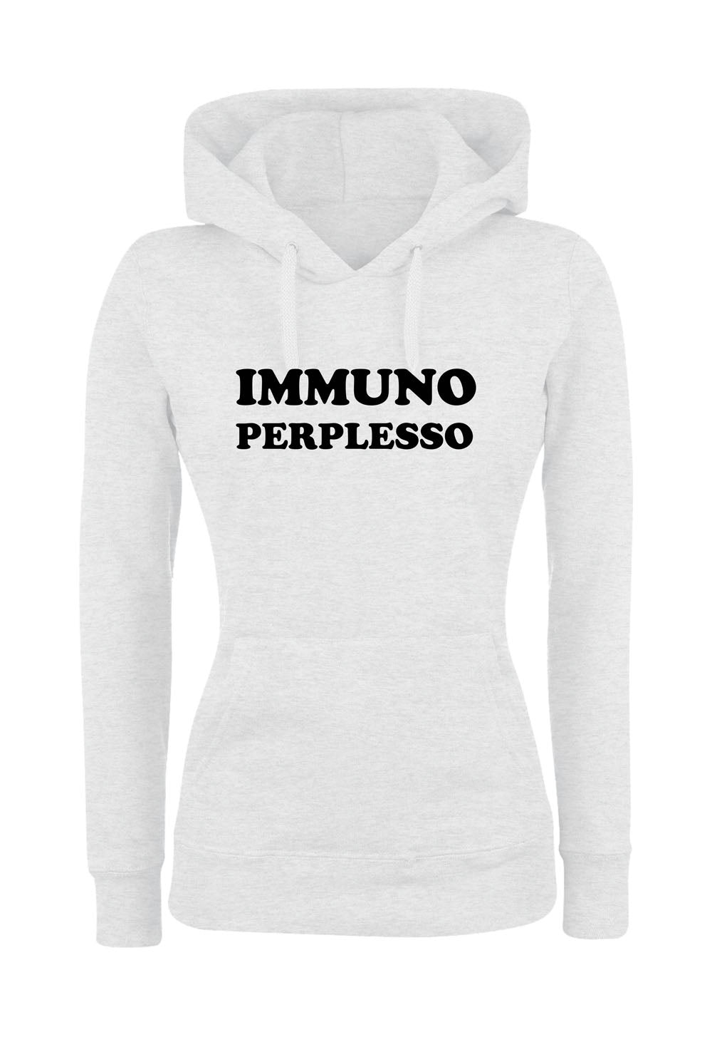 Felpa con cappuccio UOMO, DONNA & BAMBIN - IMMUNO PERPLESSO - Super vestibilità Top qualità