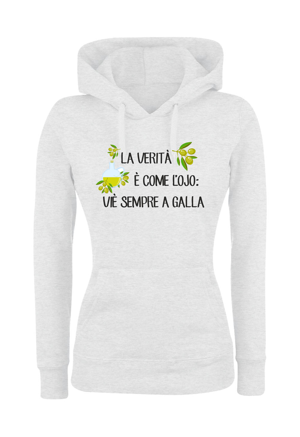 Felpa con cappuccio UOMO, DONNA & BAMBIN - LA VERITÀ È COME L'OJIO- Super vestibilità Top qualità