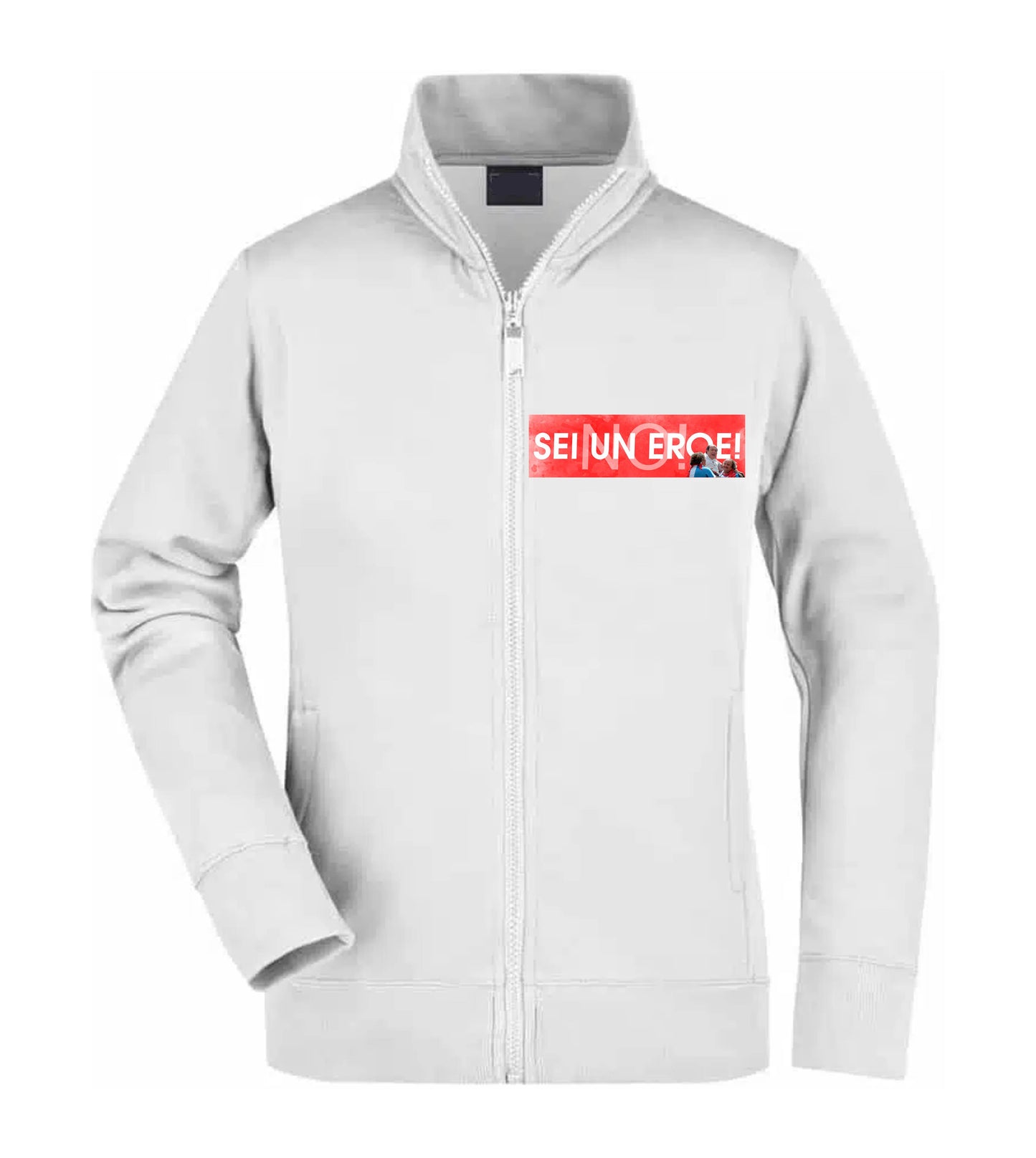 Felpa Unisex Full Zip - NO! SEI UN EROE - Super vestibilità Top qualità