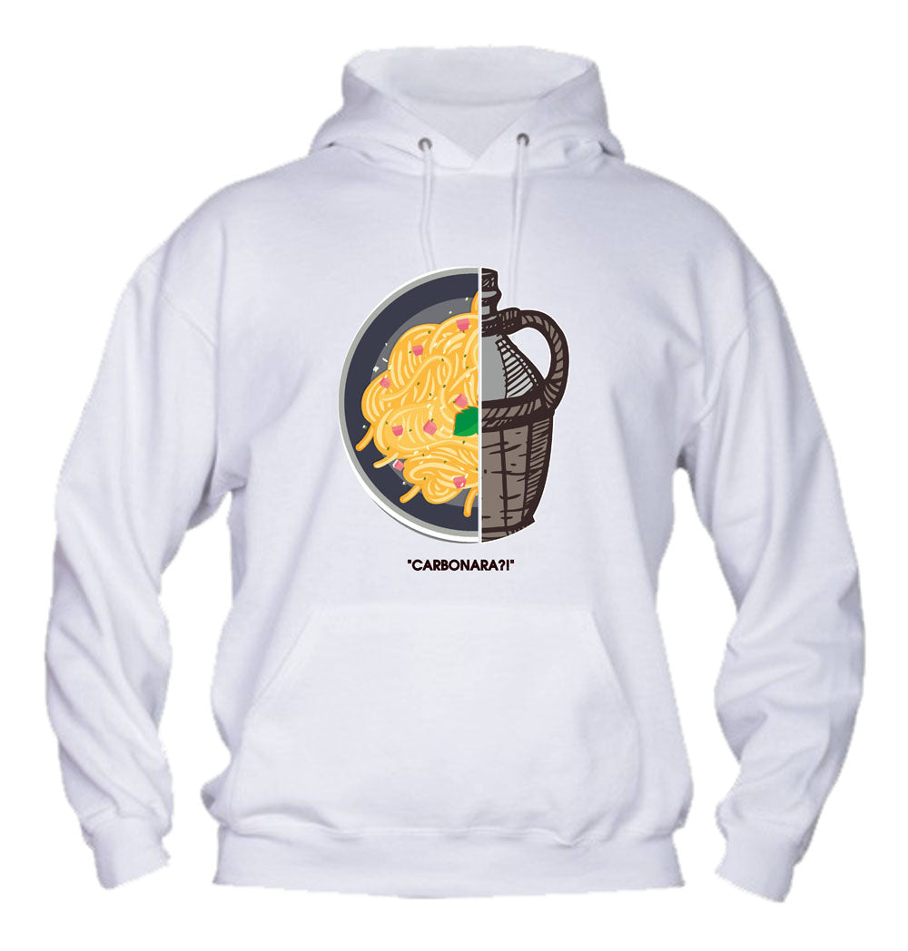 Felpa con cappuccio UOMO, DONNA & BAMBIN - CARBONARA - Super vestibilità Top qualità