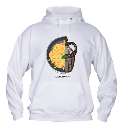 Felpa con cappuccio UOMO, DONNA & BAMBIN - CARBONARA - Super vestibilità Top qualità
