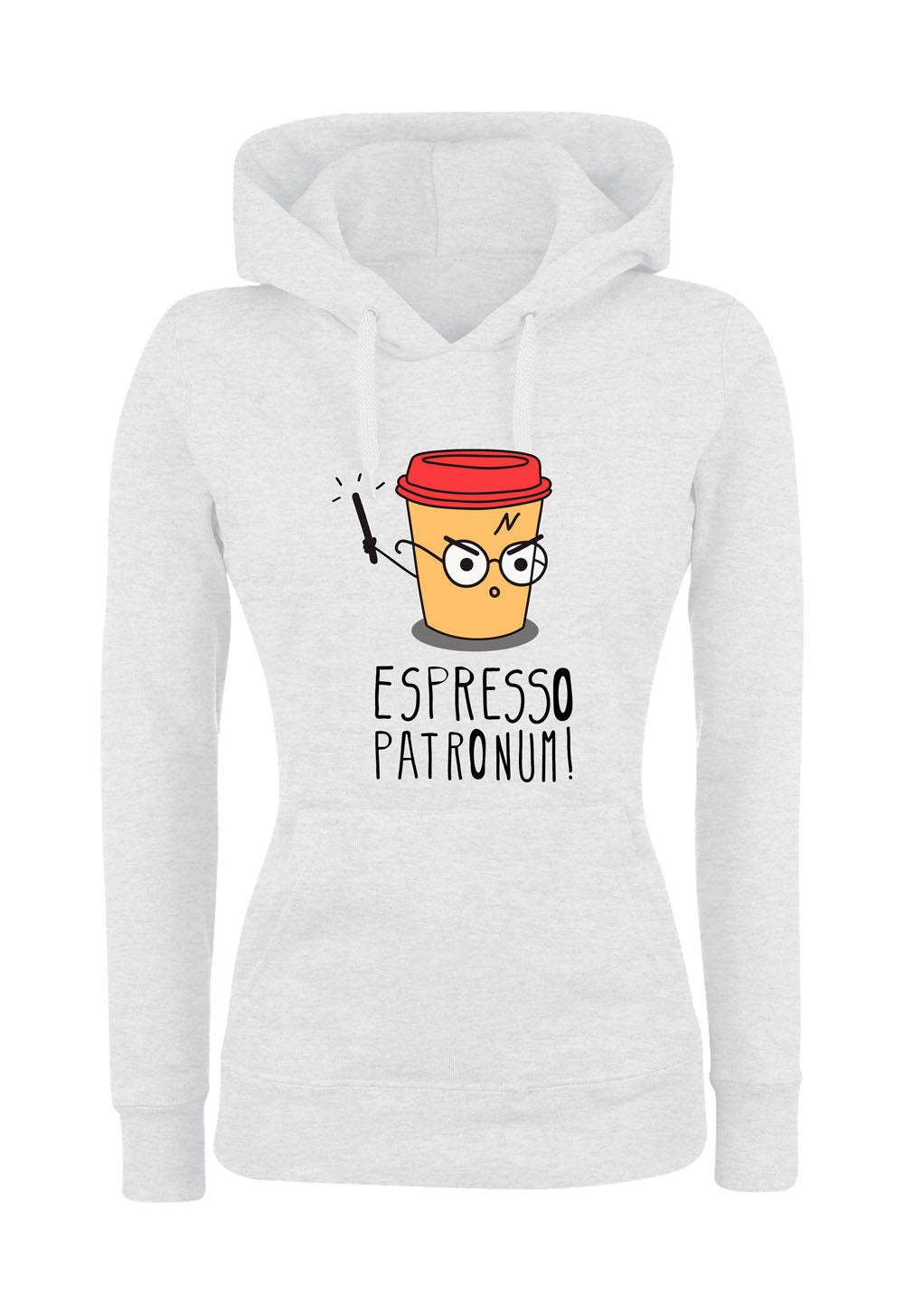 Felpa con cappuccio UOMO, DONNA & BAMBIN - ESPRESSO PATRONUM - Super vestibilità Top qualità - Social Crazy