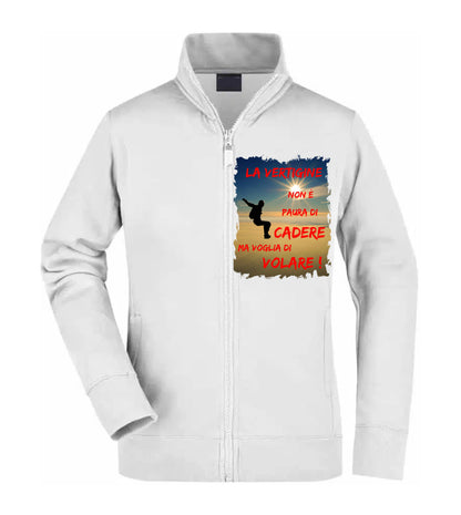 Felpa Unisex Full Zip - LA VERTIGINE NON È PAURA DI CADERE - Super vestibilità Top qualità