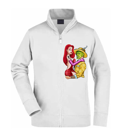 Felpa Unisex Full Zip - JESSICA RABBIT E THE MASK - Super vestibilità Top qualità