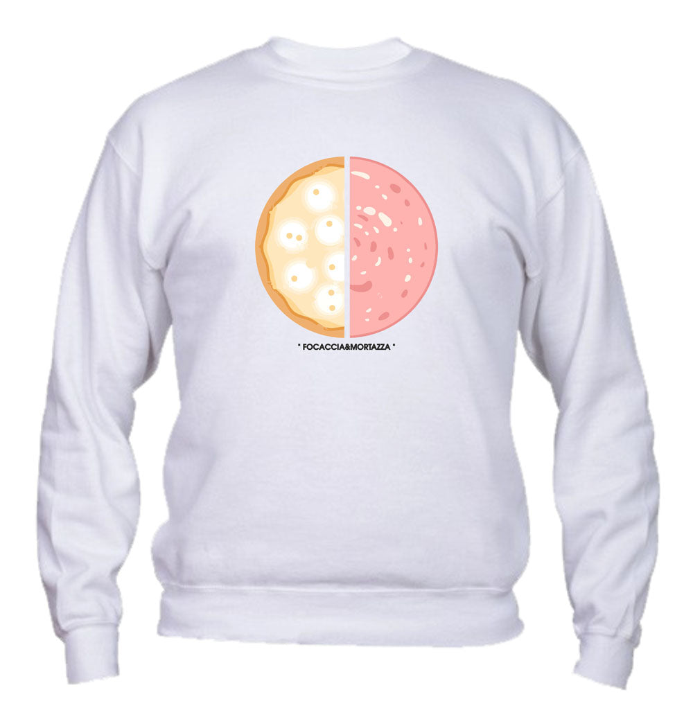 Felpa Girocollo UOMO, DONNA & BAMBIN - FOCACCIA E MORTAZZA - Super vestibilità Top qualità