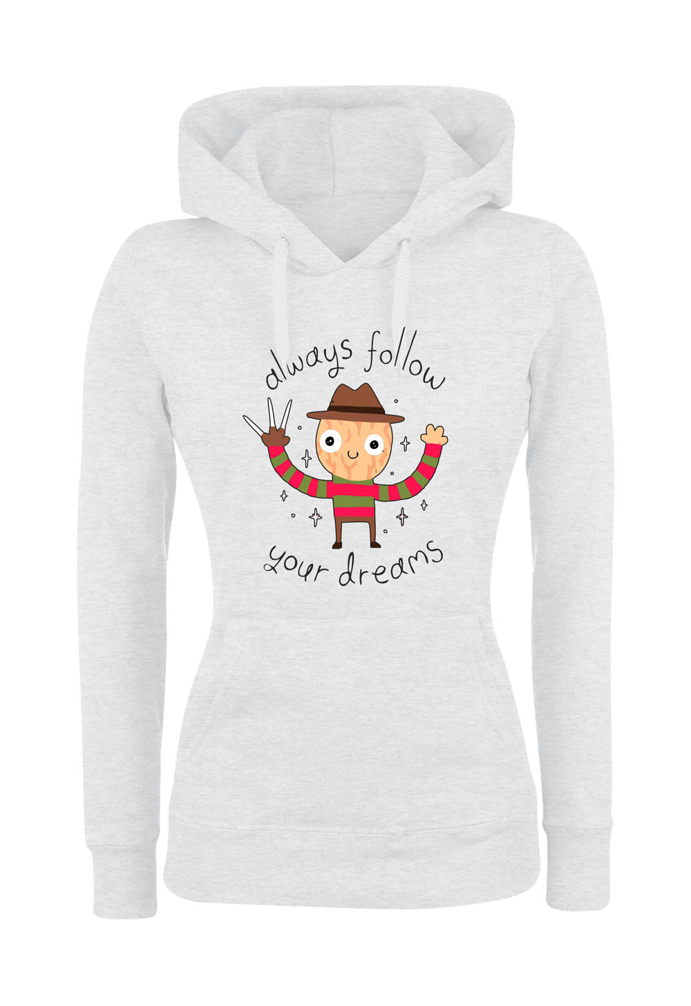 Felpa con cappuccio UOMO, DONNA & BAMBIN - ALWAYS FOLLOW YOUR DREAMS - Super vestibilità Top qualità - Social Crazy