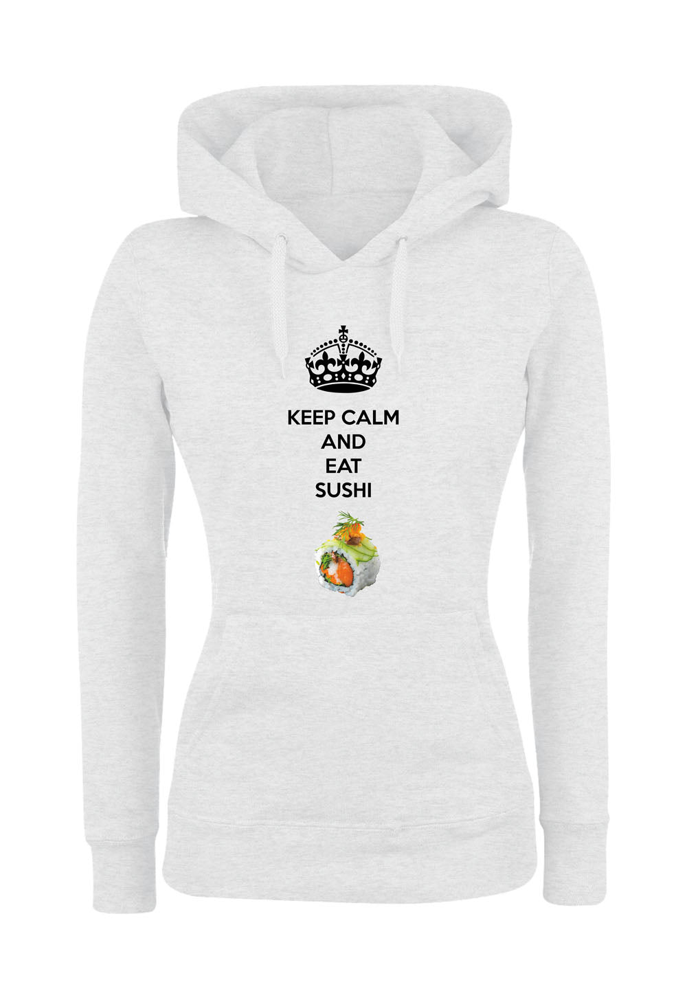 Felpa con cappuccio UOMO, DONNA & BAMBIN - KEEP CALM AND EAT SUSHI - Super vestibilità Top qualità