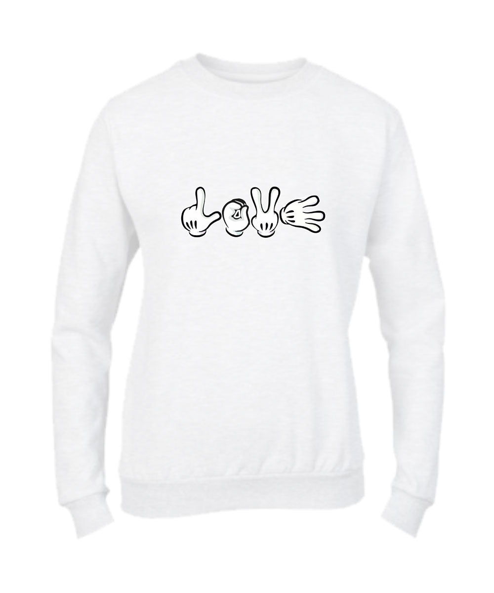 Felpa Girocollo UOMO, DONNA & BAMBIN - LOVE - Super vestibilità Top qualità