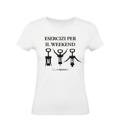 T-Shirt Uomo, Donna & Bambino - ESERCIZI PER IL WEEKEND - Maglietta Maglia Tshirt Super vestibilità Top qualità