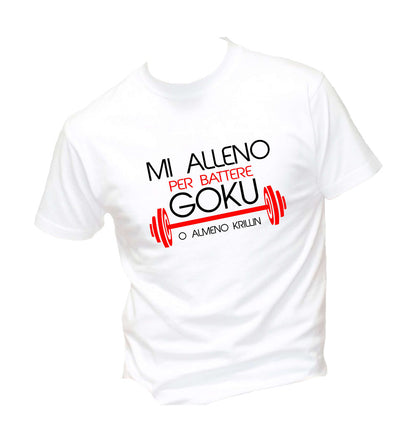 T-Shirt Uomo & Bambino - MI ALLENO PER BATTERE GOKU - Maglietta Maglia Tshirt Super vestibilità Top qualità