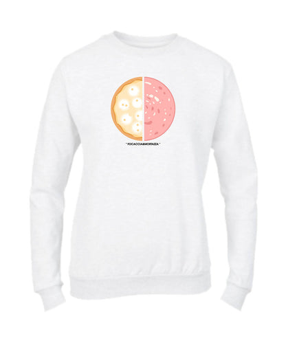 Felpa Girocollo UOMO, DONNA & BAMBIN - FOCACCIA E MORTAZZA - Super vestibilità Top qualità