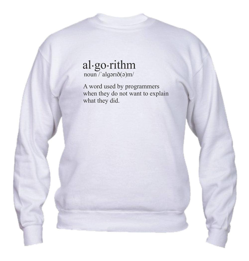 Felpa Girocollo UOMO, DONNA & BAMBIN - ALGORITHM - Super vestibilità Top qualità - Social Crazy