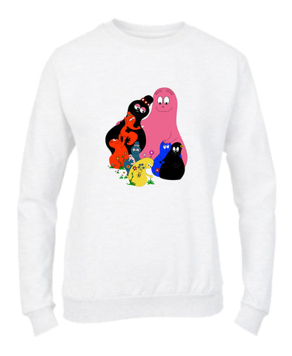 Felpa Girocollo UOMO, DONNA & BAMBIN - BARBAPAPÀ - Super vestibilità Top qualità
