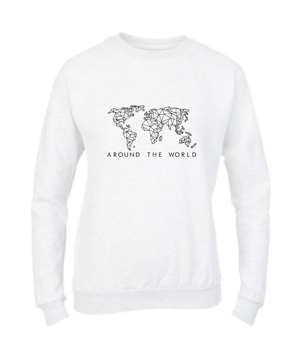 Felpa con cappuccio UOMO, DONNA & BAMBIN - AROUND THE WORLD - Super vestibilità Top qualità - Social Crazy