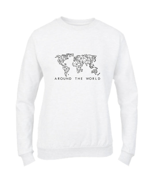 Felpa con cappuccio UOMO, DONNA & BAMBIN - AROUND THE WORLD - Super vestibilità Top qualità - Social Crazy