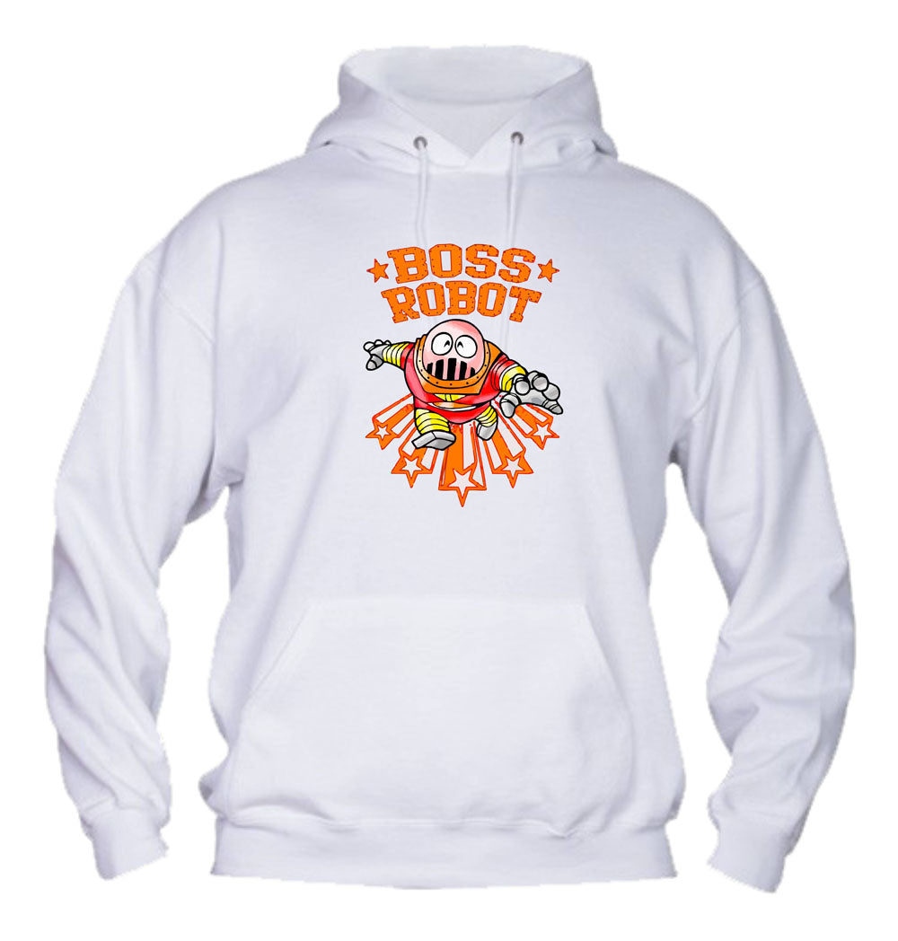 Felpa con cappuccio UOMO, DONNA & BAMBIN - BOSS ROBOT - Super vestibilità Top qualità - Social Crazy