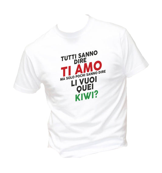 T-Shirt Uomo Donna & Bambino - LI VUOI QUEI KIWI - Maglietta Maglia Tshirt Super vestibilità Top qualità