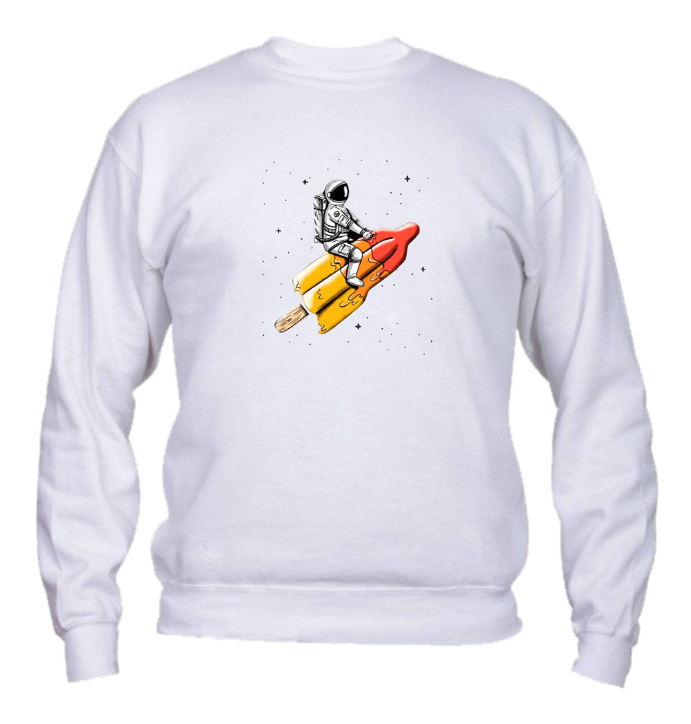 Felpa Girocollo UOMO, DONNA & BAMBIN - MELTED ROCKET - Super vestibilità Top qualità