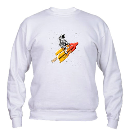 Felpa Girocollo UOMO, DONNA & BAMBIN - MELTED ROCKET - Super vestibilità Top qualità