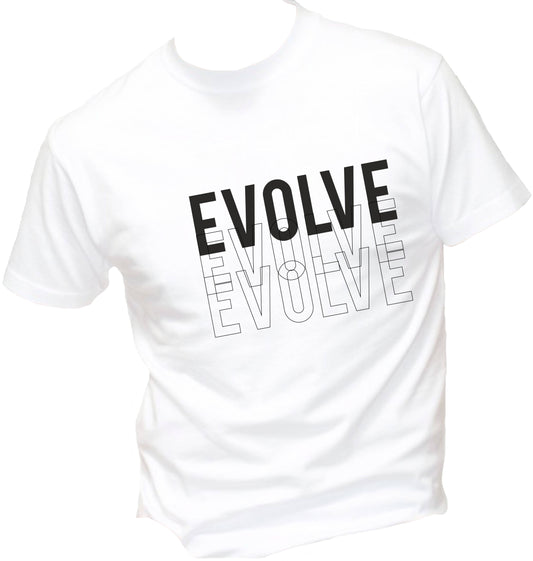 T-Shirt Uomo, Donna & Bambino - EVOLVE - Maglietta Maglia Tshirt Super vestibilità Top qualità