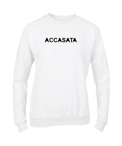 Felpa Girocollo UOMO, DONNA & BAMBIN - ACCASATO/A - Super vestibilità Top qualità - Social Crazy