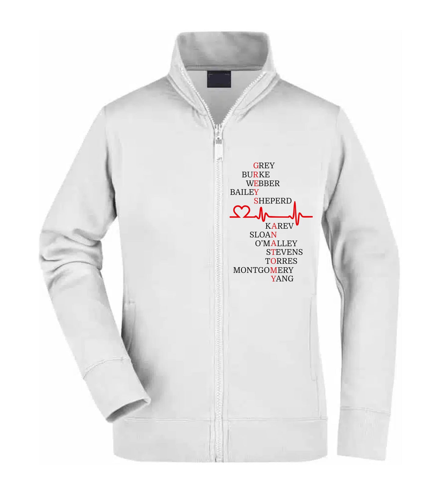 Felpa Unisex Full Zip - GREY'S ANATOMY - Super vestibilità Top qualità
