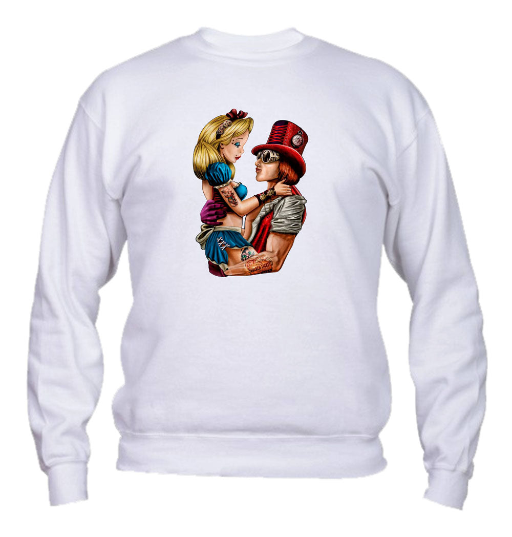 Felpa Girocollo UOMO, DONNA & BAMBIN - ALICE E WILLY - Super vestibilità Top qualità - Social Crazy