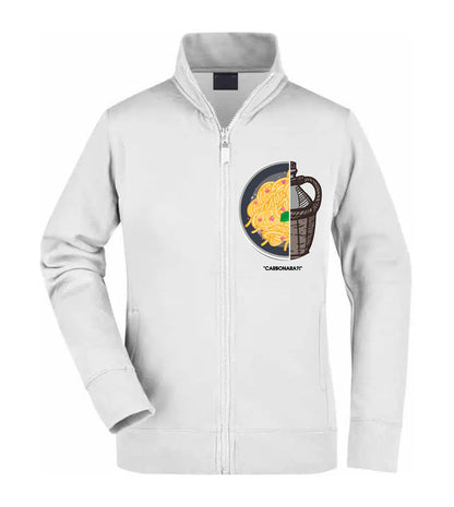 Felpa Unisex Full Zip - CARBONARA - Super vestibilità Top qualità