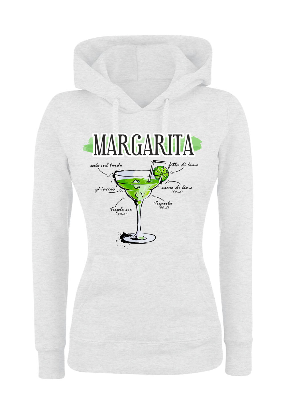 Felpa con cappuccio UOMO, DONNA & BAMBIN - MARGARITA - Super vestibilità Top qualità