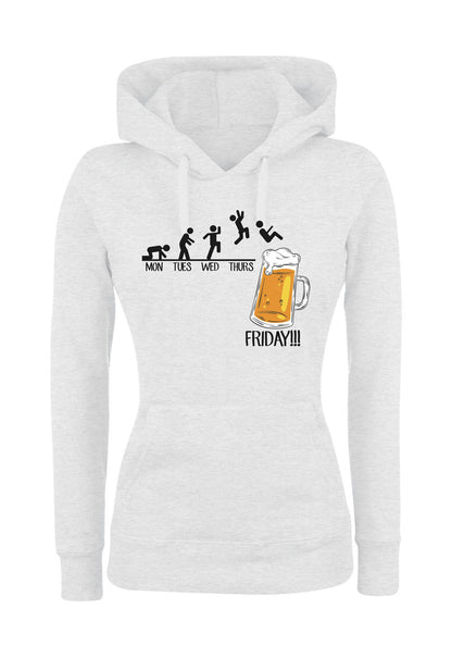 Felpa con cappuccio UOMO, DONNA & BAMBIN - FRIDAY BEER - Super vestibilità Top qualità