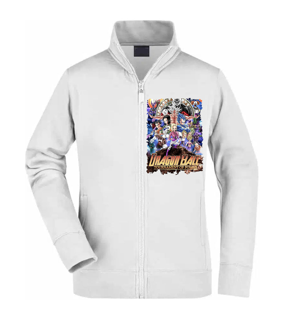 Felpa Unisex Full Zip - DRAGON BALL TORNEO DEL POTERE - Super vestibilità Top qualità