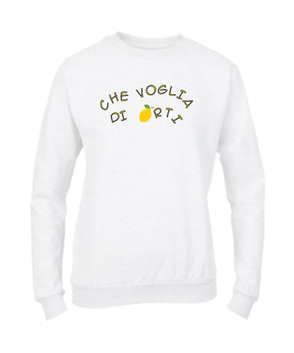 Felpa Girocollo UOMO, DONNA & BAMBIN - CHE VOGLIA DI LIMONARTI - Super vestibilità Top qualità
