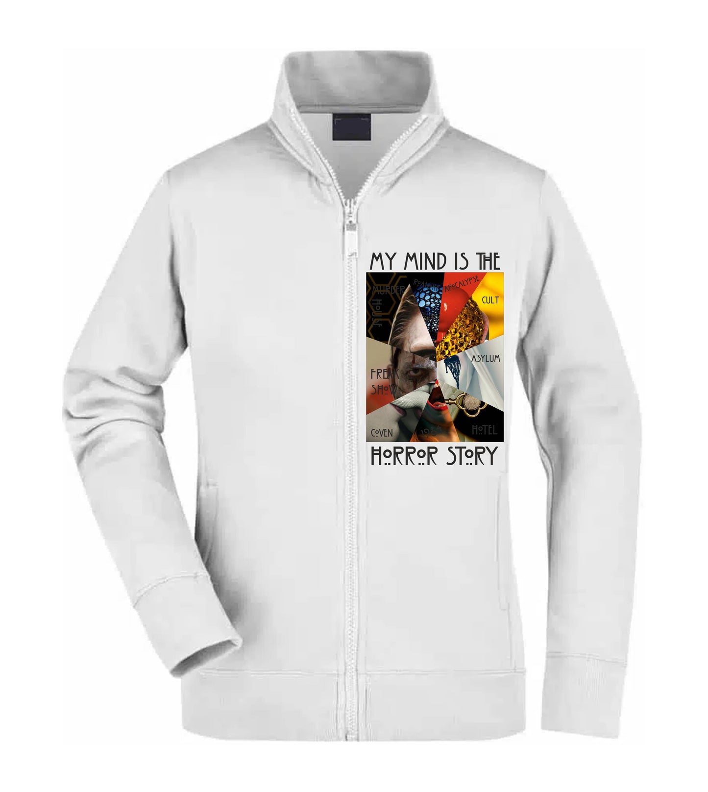 Felpa Unisex Full Zip - MY MIND IS THE HORROR STORY - Super vestibilità Top qualità