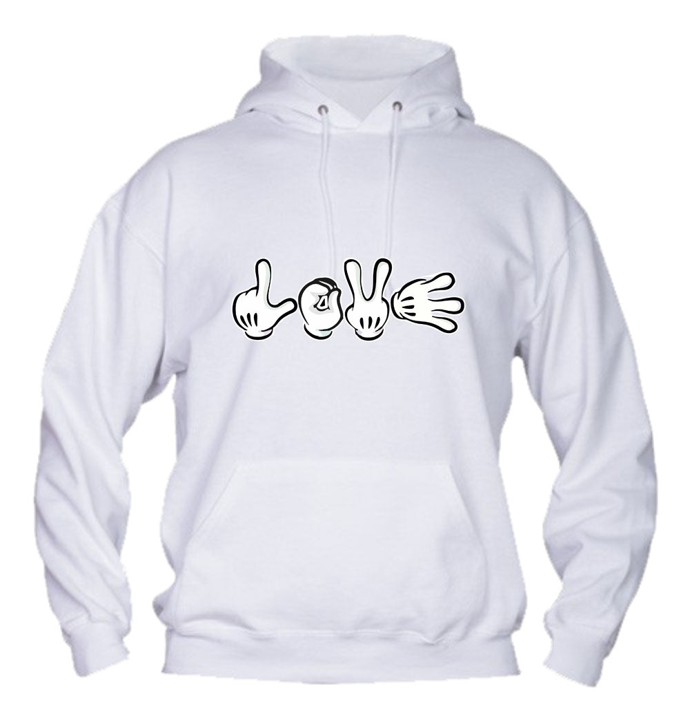Felpa con cappuccio UOMO, DONNA & BAMBIN - LOVE - Super vestibilità Top qualità