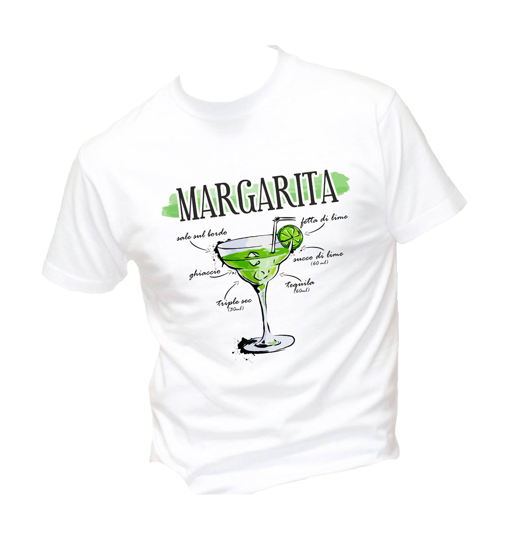 T-Shirt Uomo Donna & Bambino - MARGARITA - Maglietta Maglia Tshirt Super vestibilità Top qualità