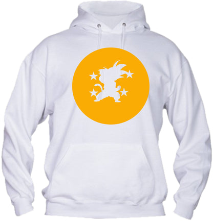 Felpa con cappuccio UOMO, DONNA & BAMBIN - GOKU - SFERA DEL DRAGO - Super vestibilità Top qualità