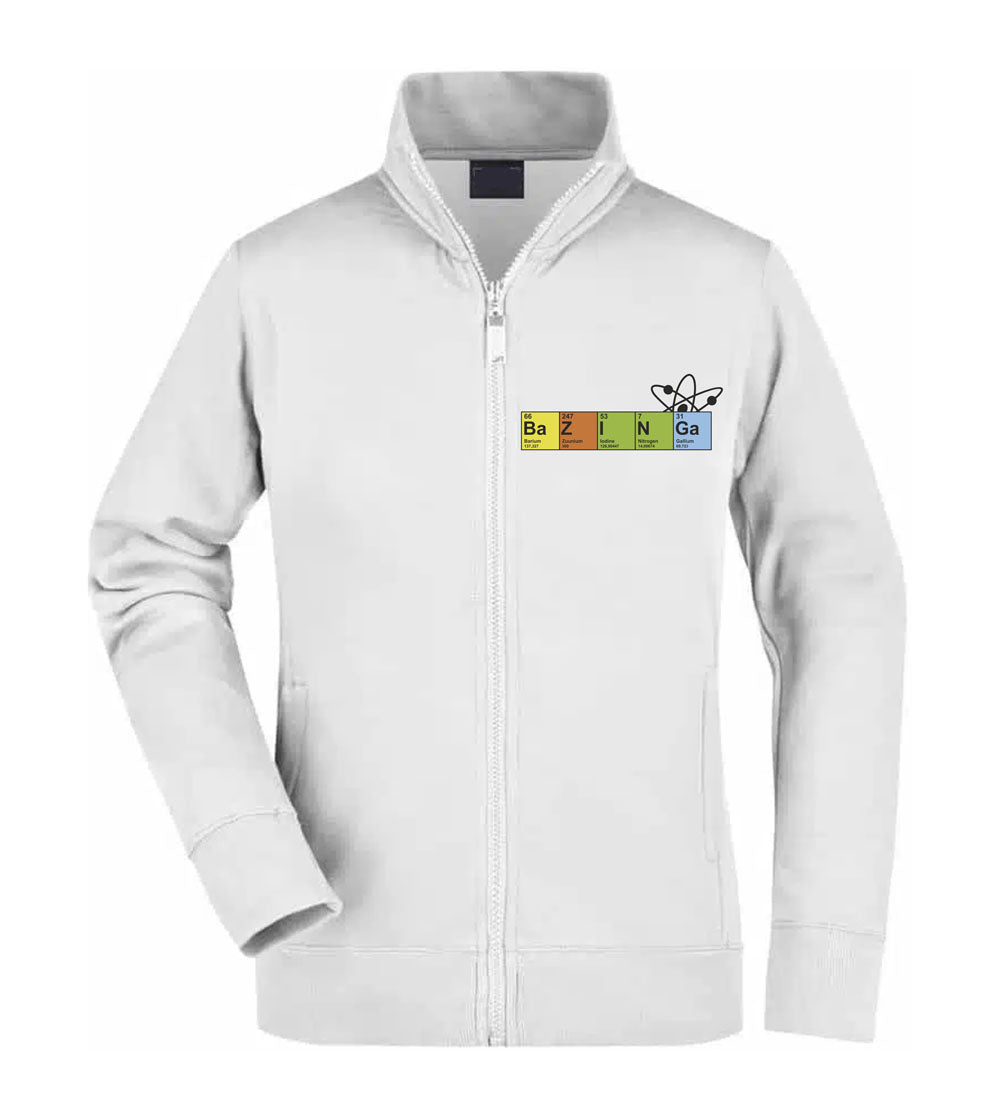 Felpa Unisex Full Zip - BAZINGA CHIMICA - Super vestibilità Top qualità - Social Crazy
