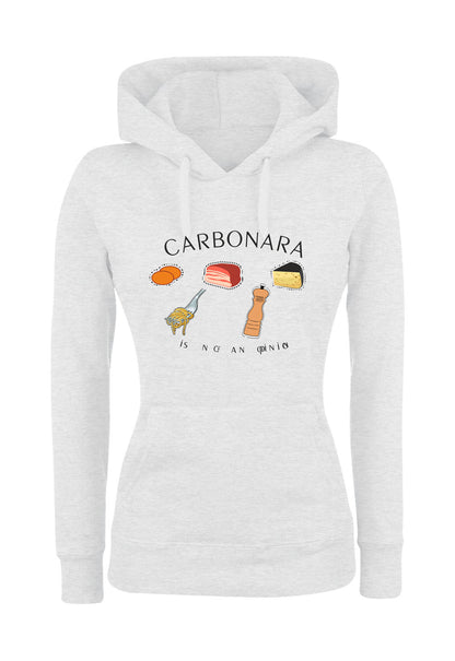 Felpa con cappuccio UOMO, DONNA & BAMBIN - CARBONARA IS NOT AN OPINION - Super vestibilità Top qualità