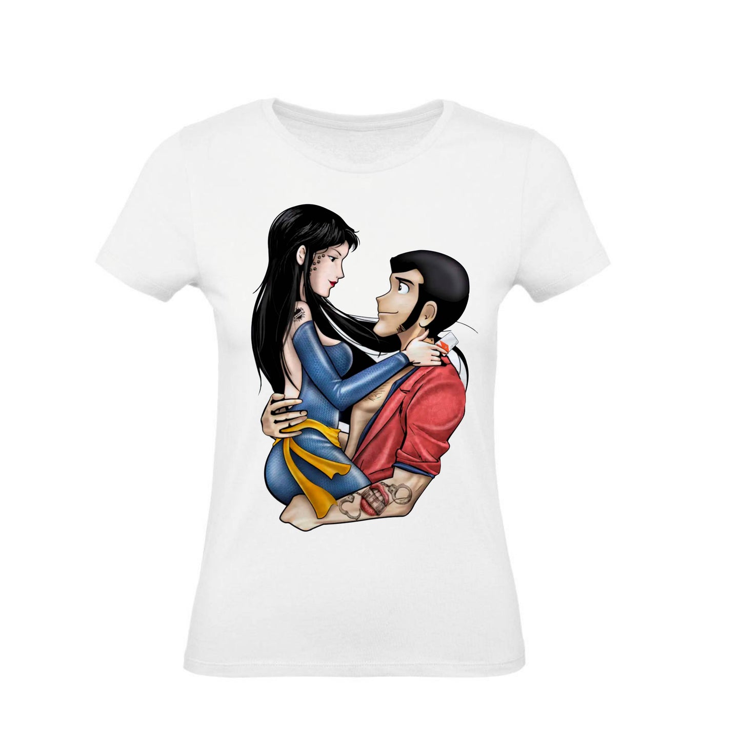 T-Shirt Uomo, Donna & Bambino - HITOMI E LUPIN - Maglietta Maglia Tshirt Super vestibilità Top qualità