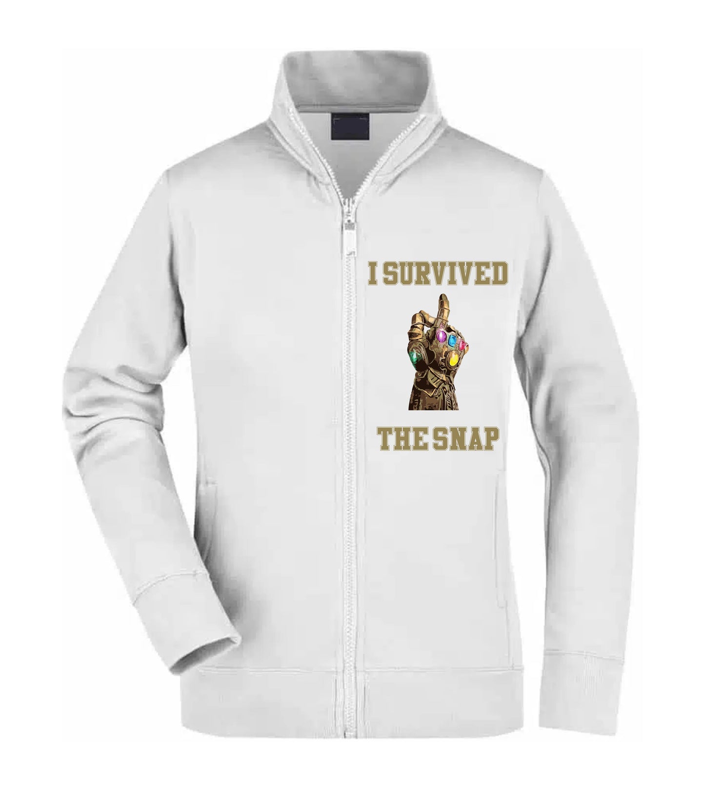 Felpa Unisex Full Zip - I SURVIVED THE SNAP - Super vestibilità Top qualità