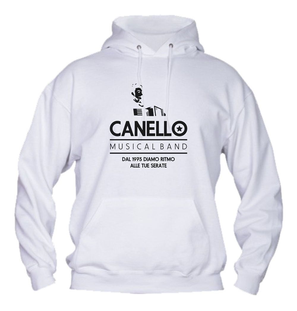 Felpa con cappuccio UOMO, DONNA & BAMBIN - CANELLO MUSICAL BAND - Super vestibilità Top qualità