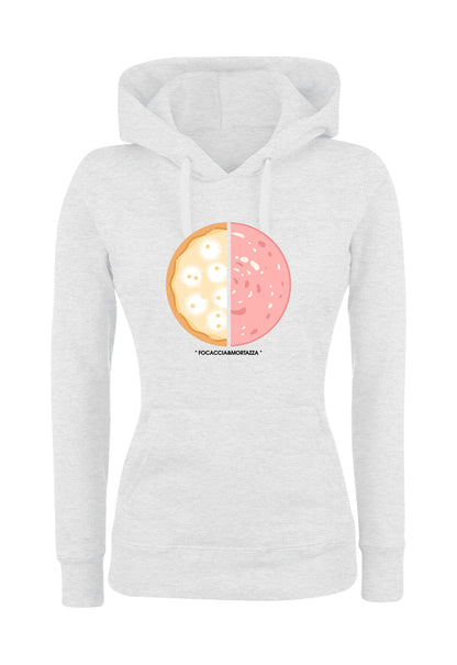 Felpa con cappuccio UOMO, DONNA & BAMBIN - FOCACCIA E MORTAZZA - Super vestibilità Top qualità