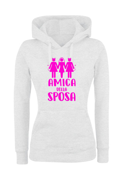 Felpa con cappuccio UOMO, DONNA & BAMBIN - AMICA DELLA SPOSA - Super vestibilità Top qualità - Social Crazy